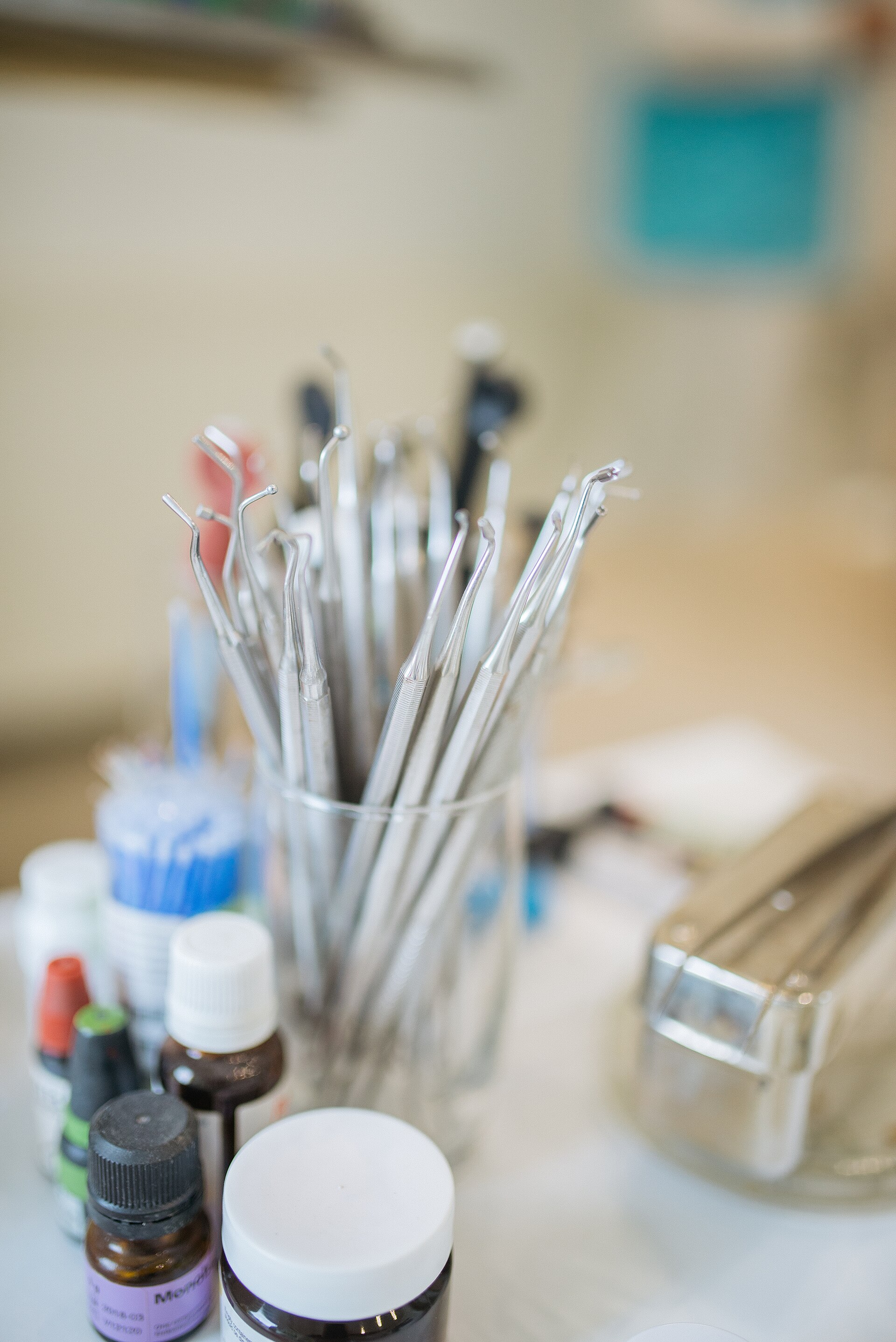 Instruments at a dental clinic in Georgia