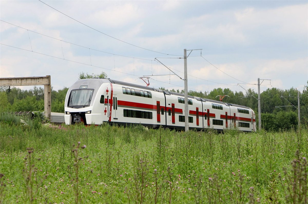 A double-decker Stadler train of Georgian Railway